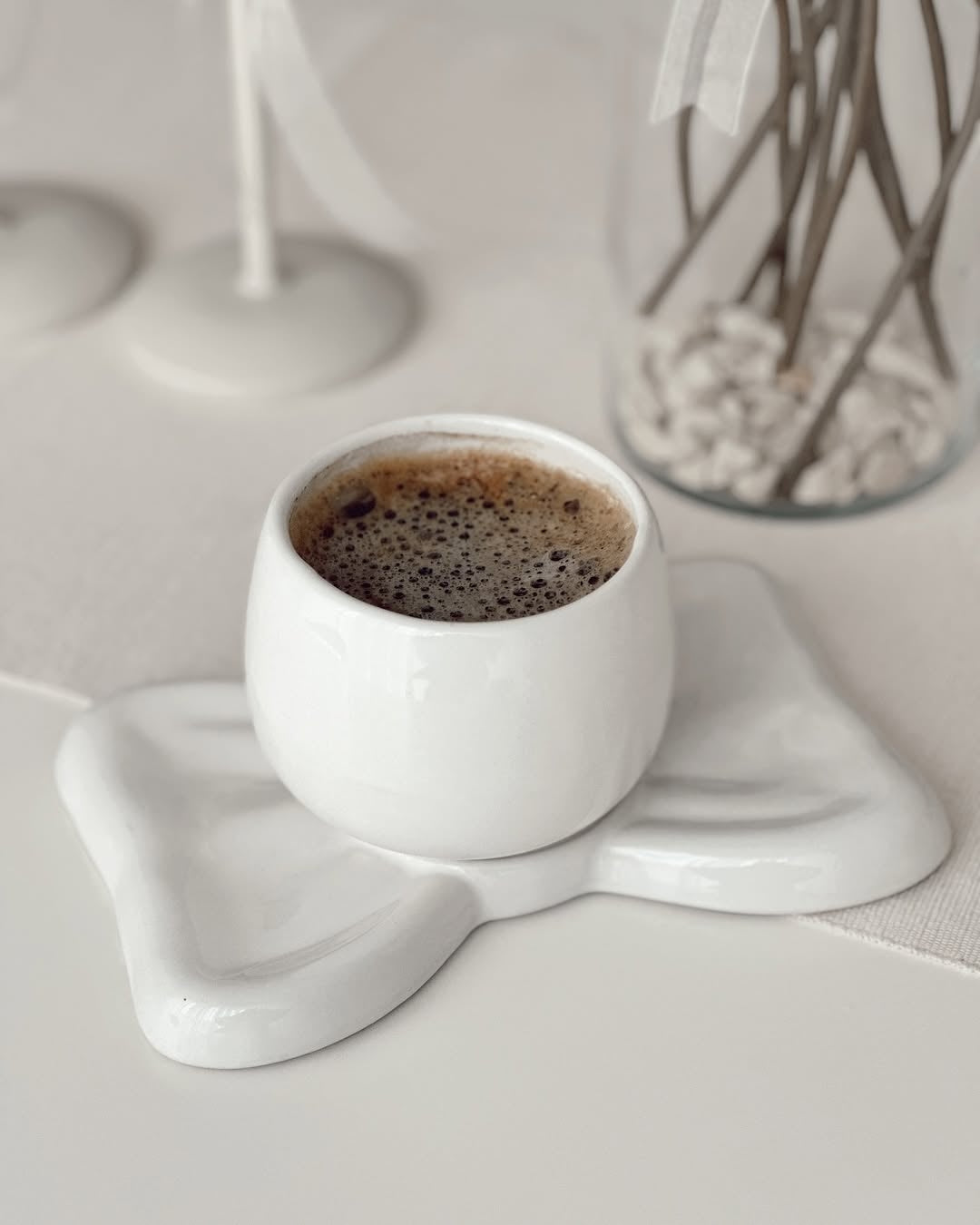 Handmade Ceramic Bow Mug / Cup