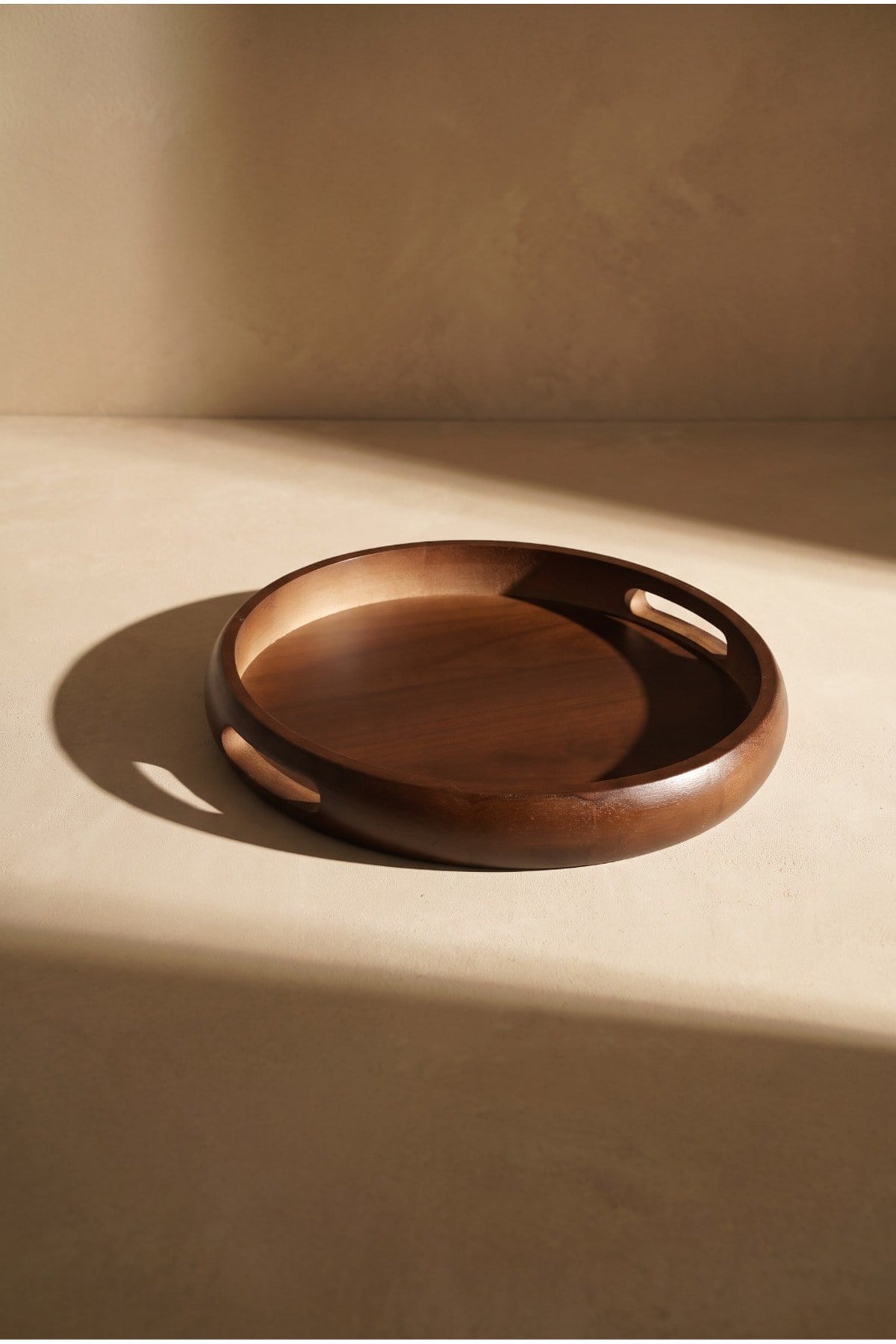 Rovan Round Acacia Serving Tray