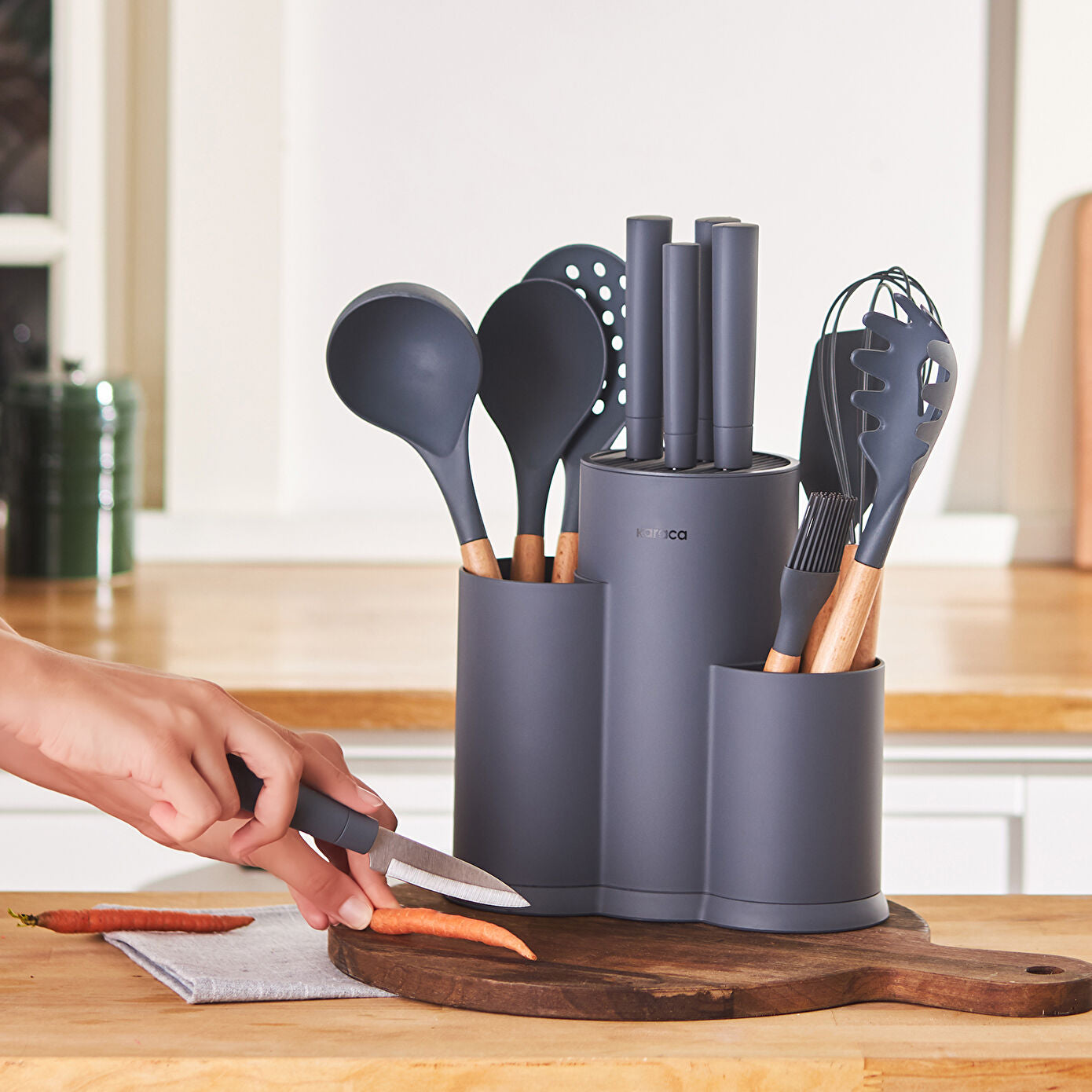 Karaca Burby 14 Piece Knife Set Gray