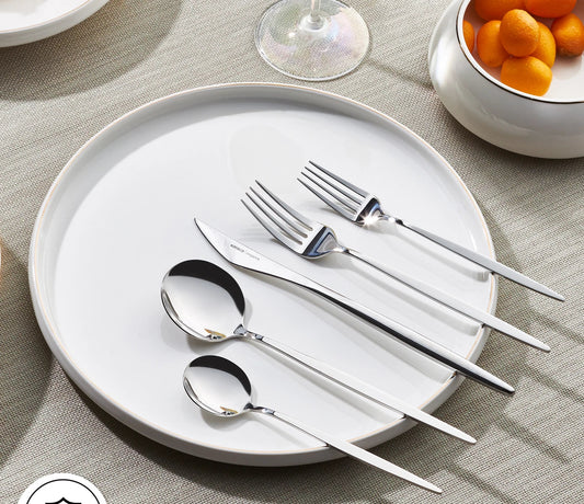 New Porto Platinum 12 Person 60 Piece Cutlery Set