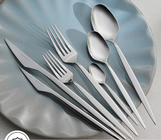 Elegance New Thor V2 Platinum 12 Person 84 Piece Cutlery Set