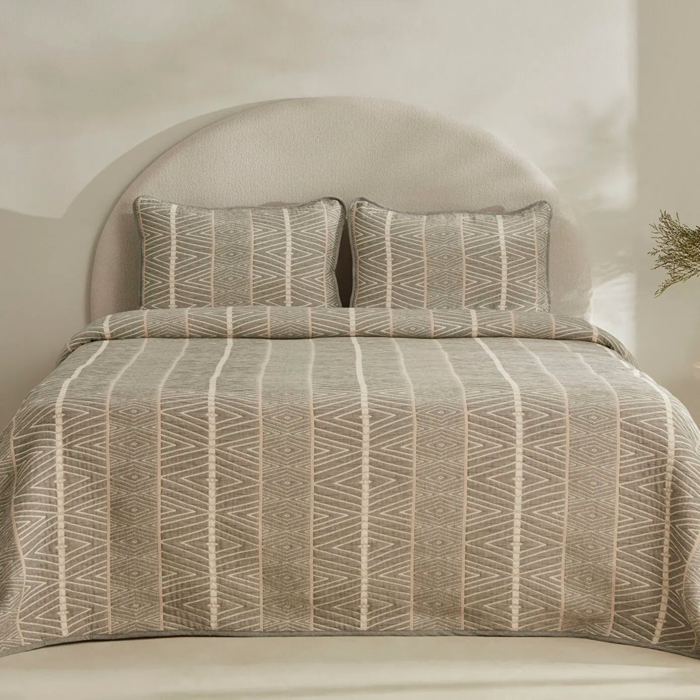 Noah Double Bedspread Set Grey