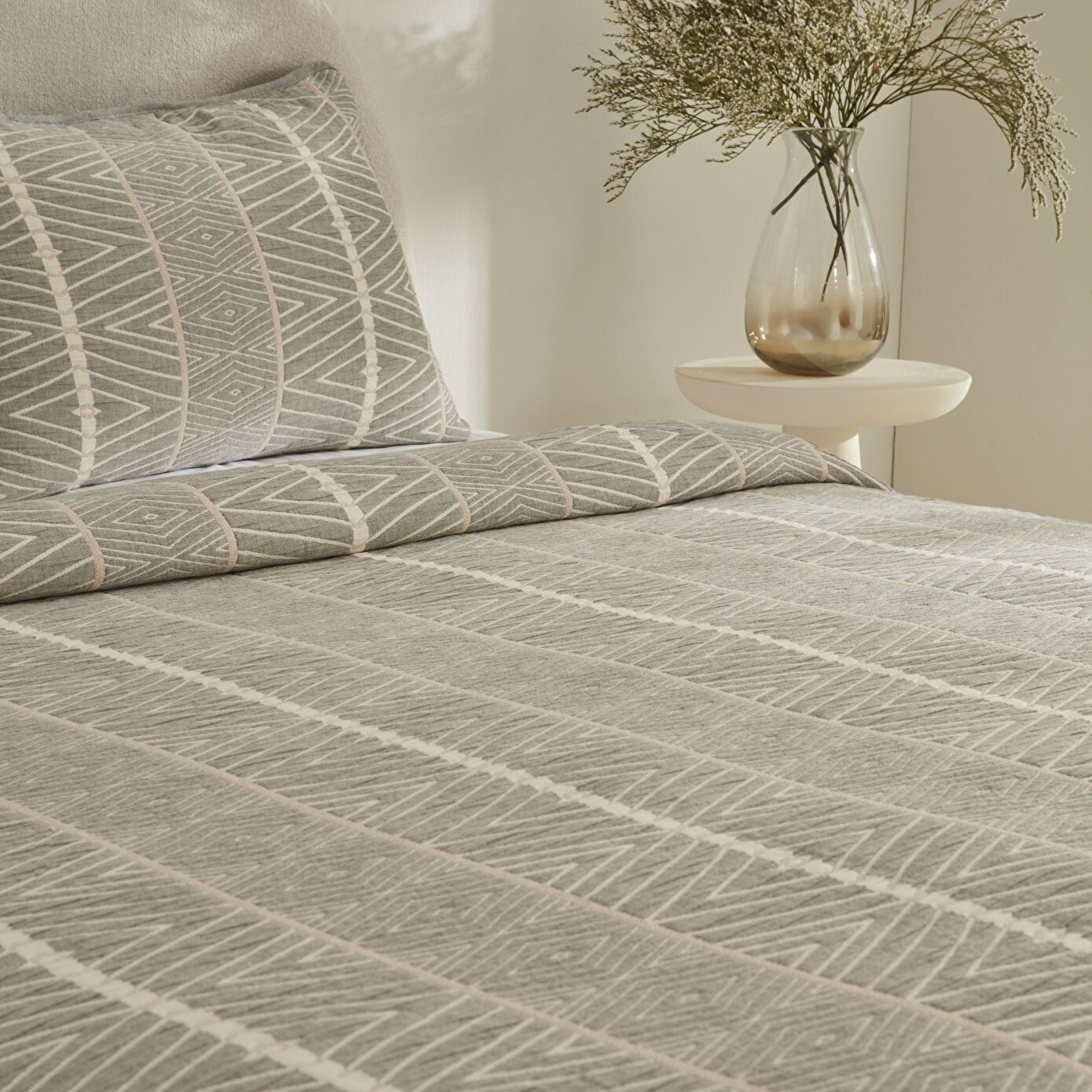 Noah Double Bedspread Set Grey