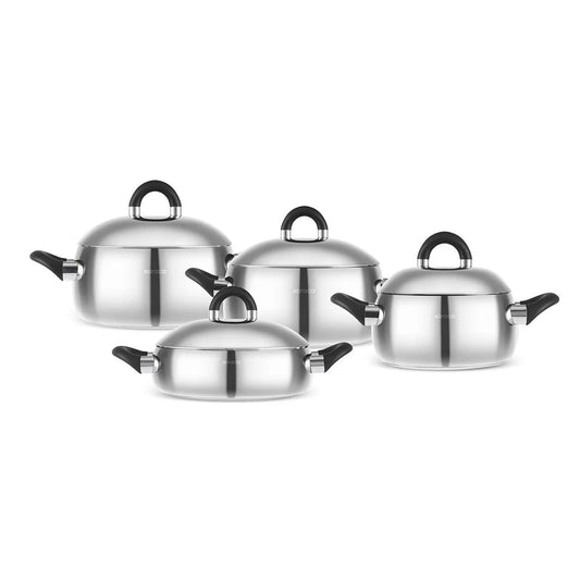 Fuji 8 Piece Steel Cookware Set with Induction Base