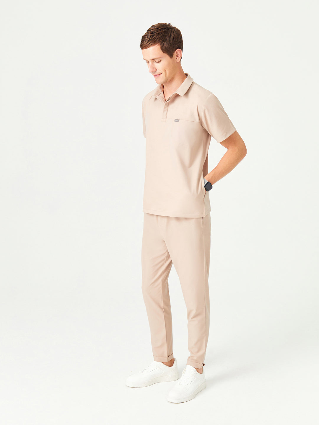 Cosa 03 Men's Scrub Trousers - Beige