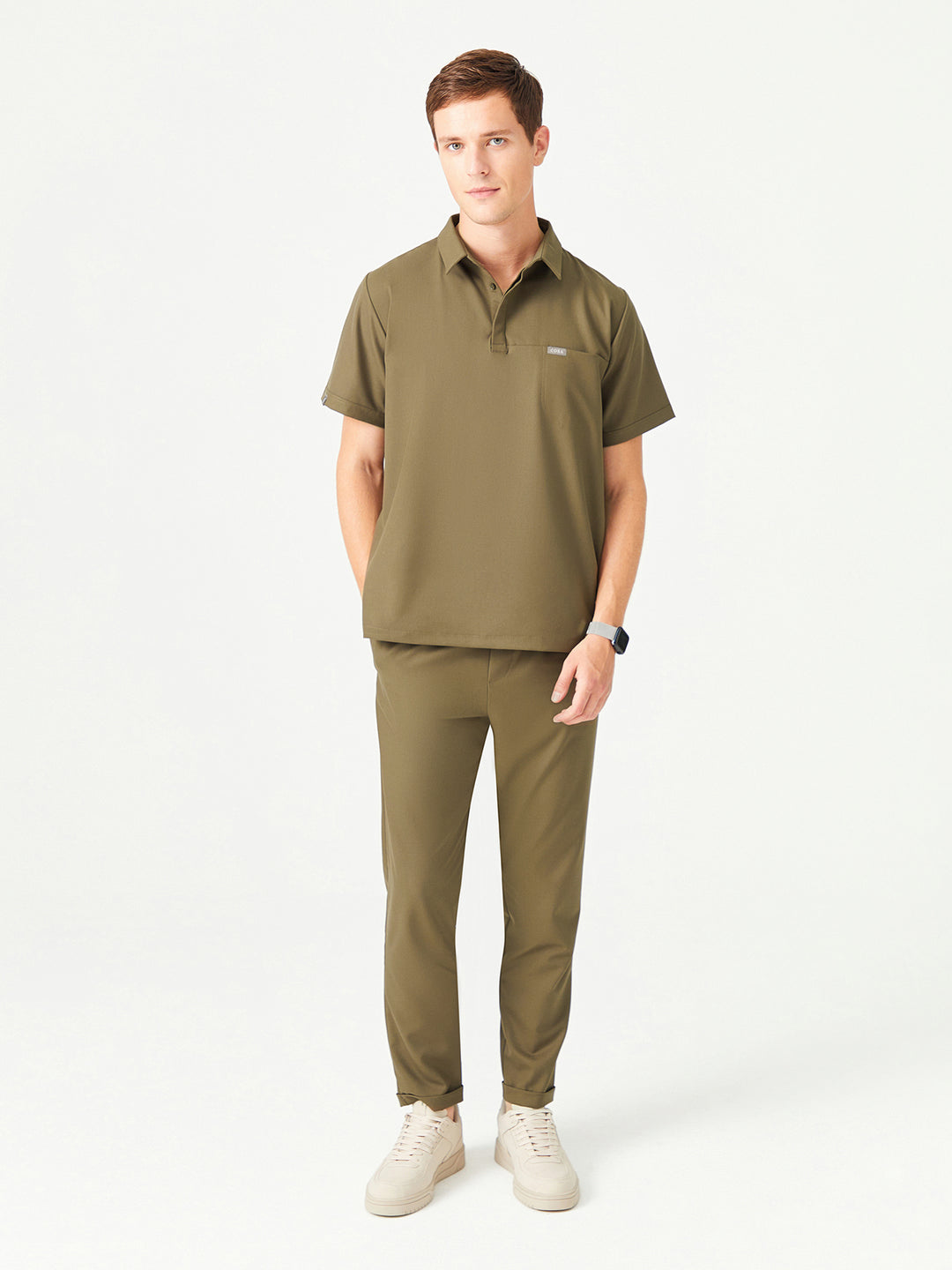 Cosa 03 Men's Scrub Trousers - Khaki Green