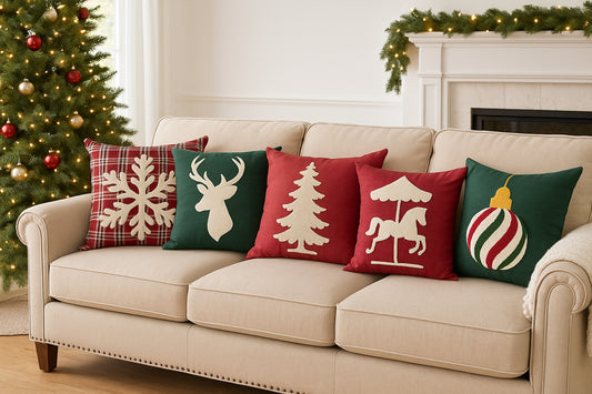 Punch Embroidery Pillow Case