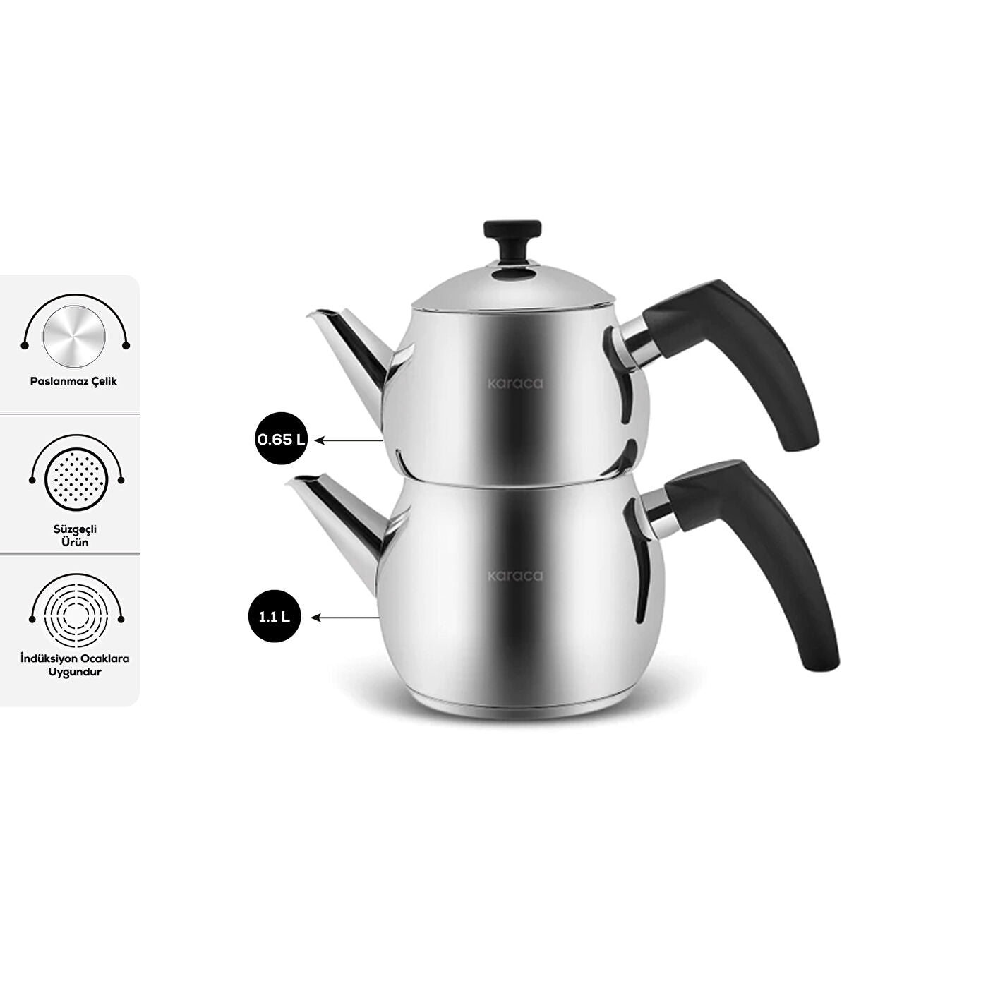 Karaca Alim Mini Teapot with Induction Base