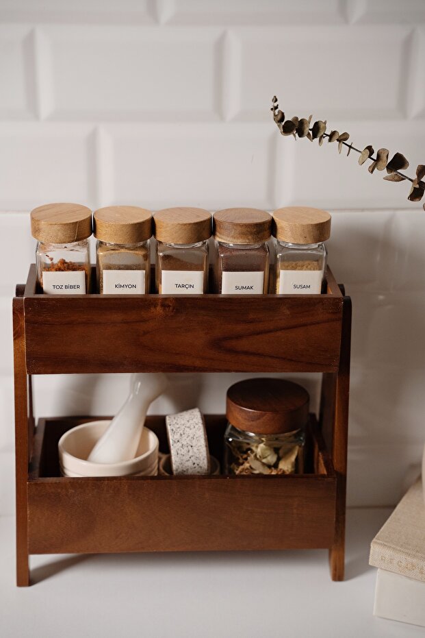 Acacia Duo Two-Tier Kitchen Organizer