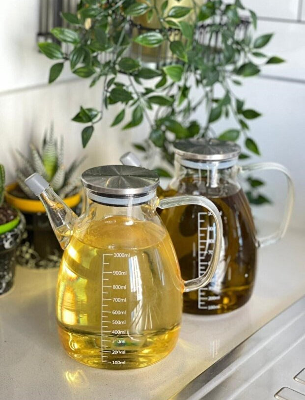 Borosilicate Oil and Vinegar Dispenser 2 Piece Set