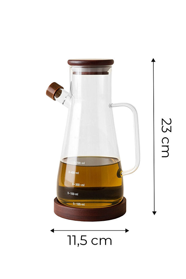 Acacia Oil and Vinegar Dispenser with Stand