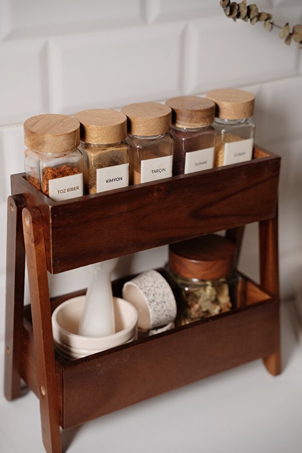 Acacia Duo Two-Tier Kitchen Organizer
