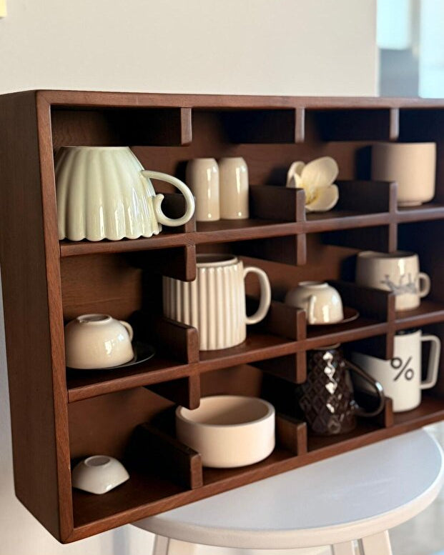 100% Natural Wood Mug Stand