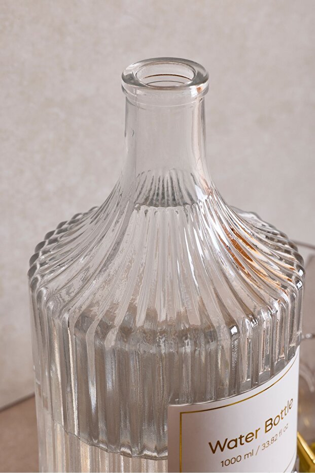 Viking 1000 ml Glass Bottle with Gold Double Cap
