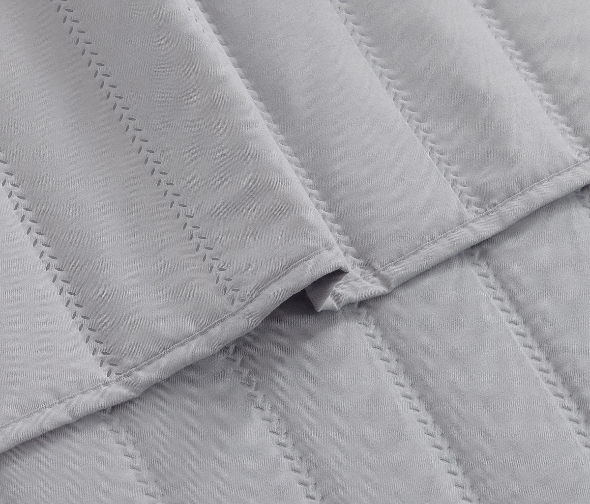 Faint Quilted Bedspread Set - Anthracite