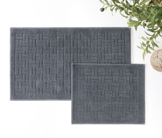 Kite Cotton Bath Mat Set – Anthracite