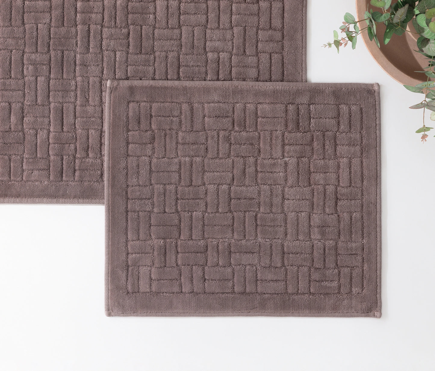 Kite Cotton Bath Mat Set – Brown