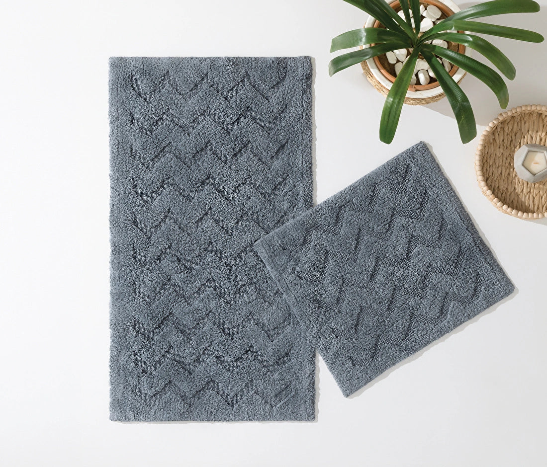 Usit Cotton Bath Mat Set – Anthracite