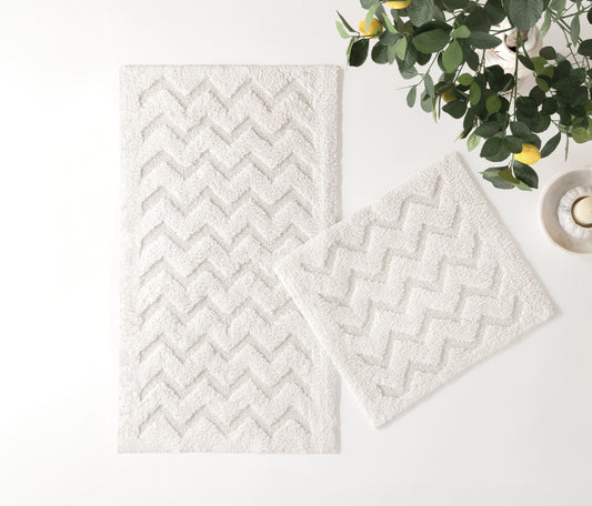 Usit Cotton Bath Mat Set – Ecru
