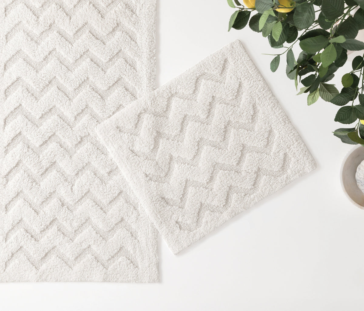 Usit Cotton Bath Mat Set – Ecru