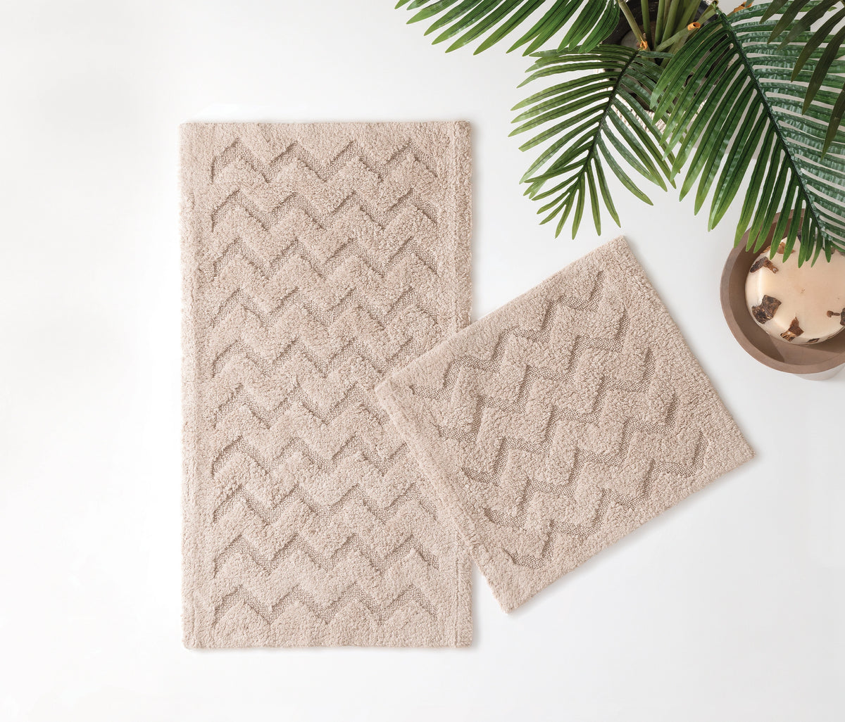 Usit Cotton Bath Mat Set – Beige