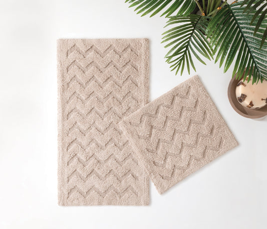 Usit Cotton Bath Mat Set – Beige