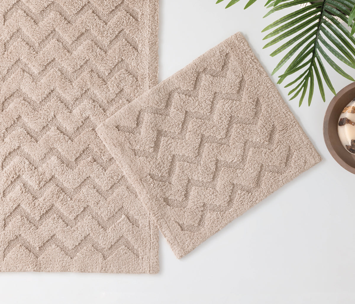 Usit Cotton Bath Mat Set – Beige