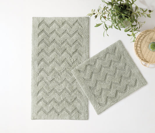Usit Cotton Bath Mat Set – Nile Green