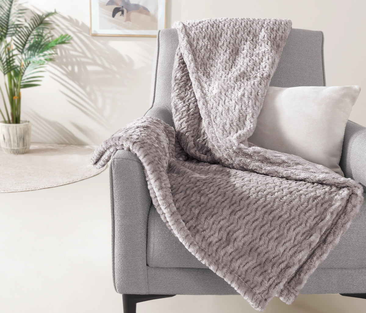Carsten Wellsoft Throw Blanket – Mink