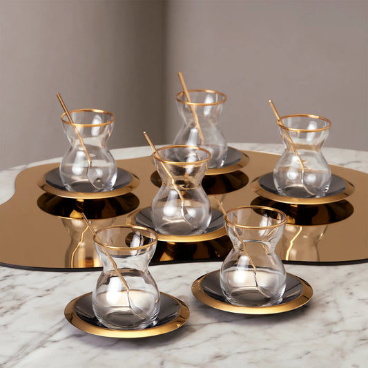 Laçin 18 Piece Tea Set for 6 People
