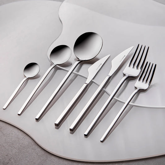 Premium Fortuna Platinum 12 Person 84 Piece Cutlery Set