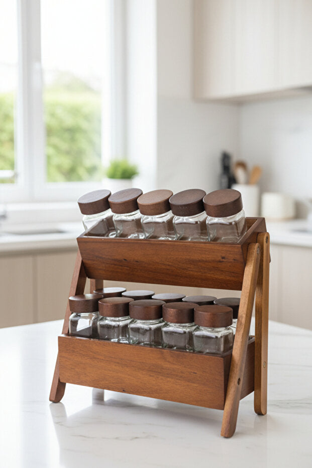 Acacia Duo Two-Tier Kitchen Organizer