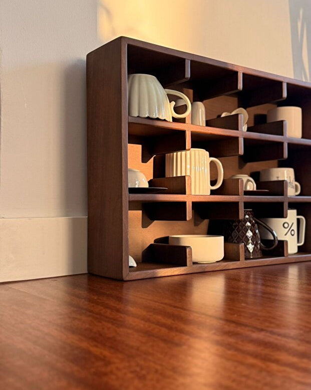 100% Natural Wood Mug Stand