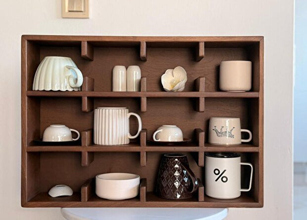 100% Natural Wood Mug Stand