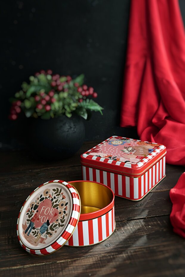 Christmas Edition Metal Storage Containers 2 Piece Set