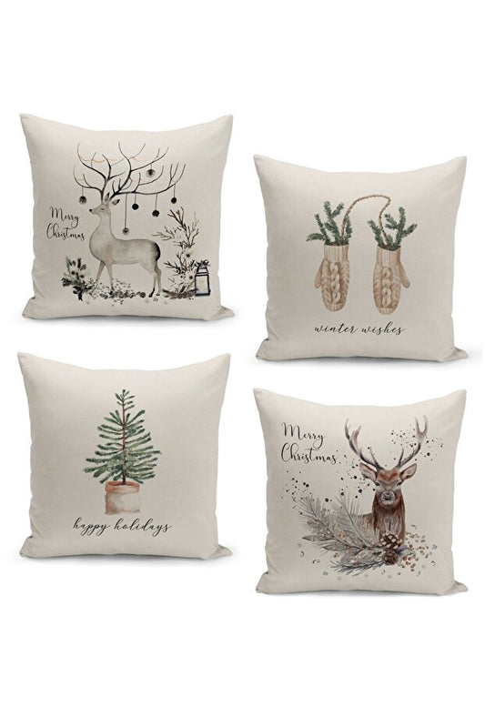 4 Piece Pillow Cover Double Sided Digital Print