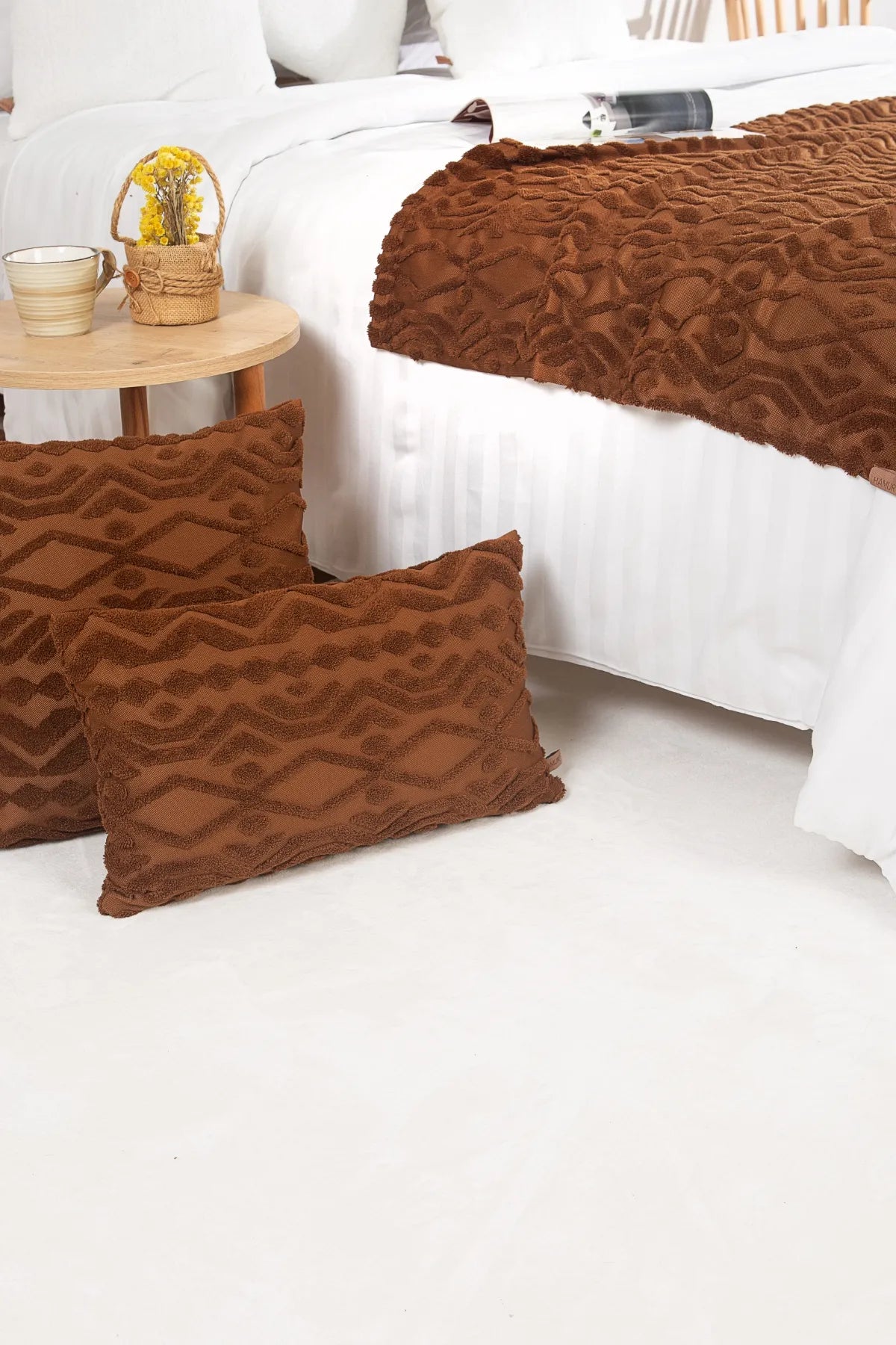 Letta Bed Runner Set Scandinavian Bohemian Pattern