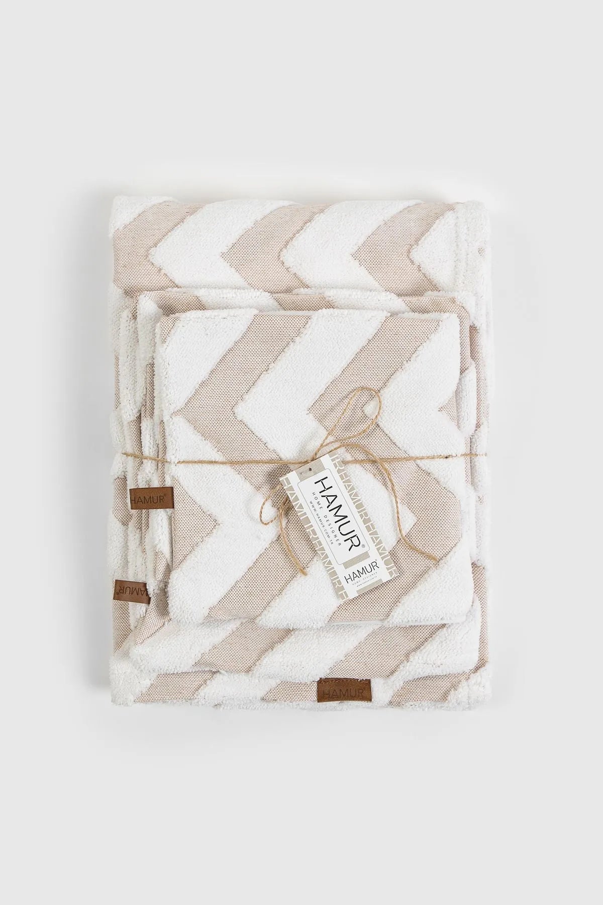 Line Bed Runner Set Scandinavian Bohemian Pattern