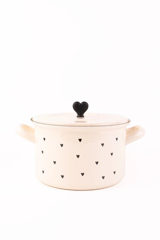 Black Cupid Enamel 20cm Pot - 3 Liters