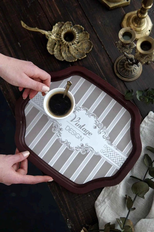 Vintage Elegance Metal Tray