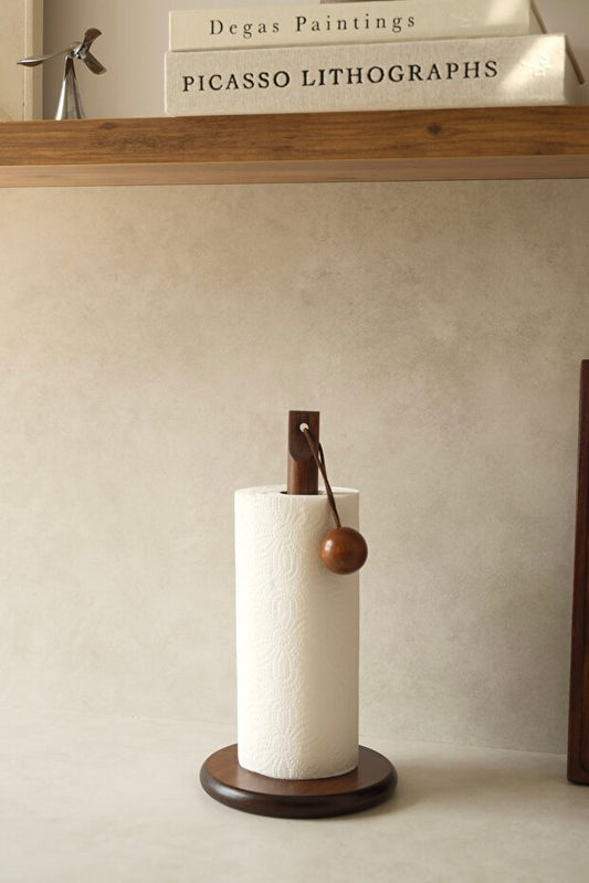 Accacia Wooden Paper Towel Holder