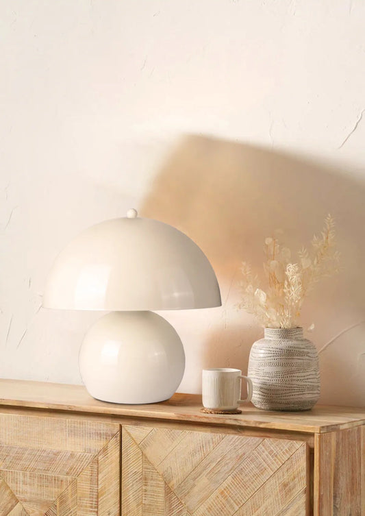 Napoli Mushroom Lampshade Cream Metal