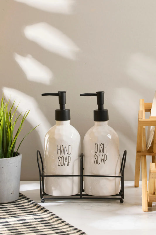 Sapone White 2 Piece Stand Soap Dish