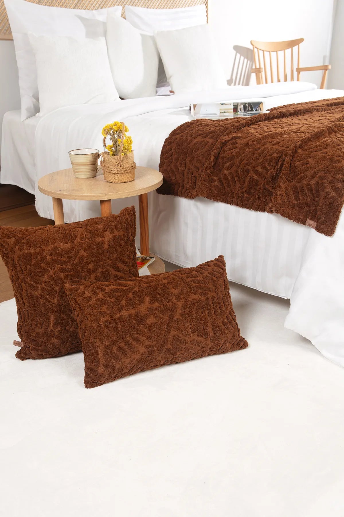 Forest Bed Runner Set Scandinavian Bohemian Pattern