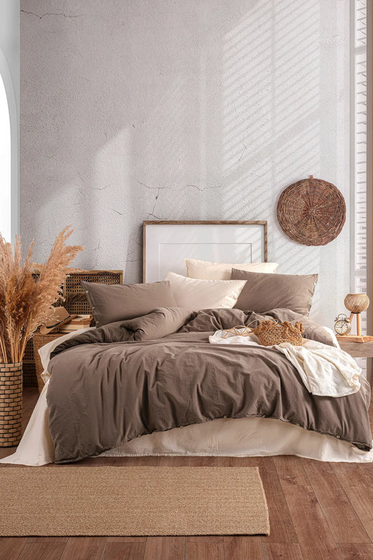 Demeter 100% Cotton Washable Vintage Duvet Cover Set