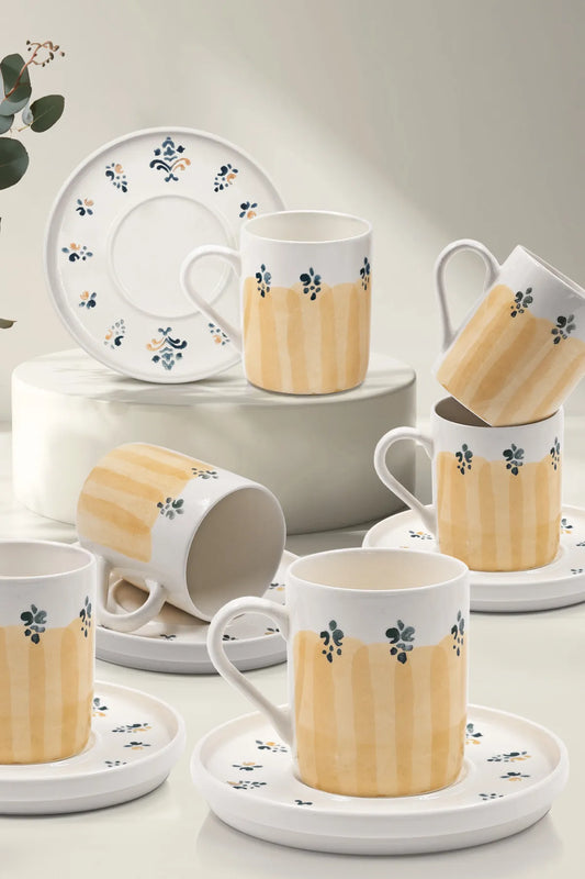 D-harma 6 Person Coffee Cup Set 90 ml