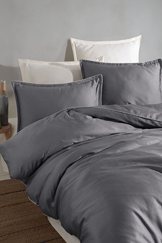 Viridis 100% Cotton Satin Duvet Cover Set