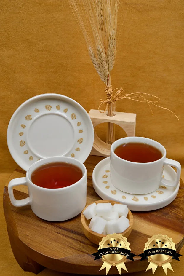 Başak Porcelain Tea/Cappuccino Cup 2 Person Set