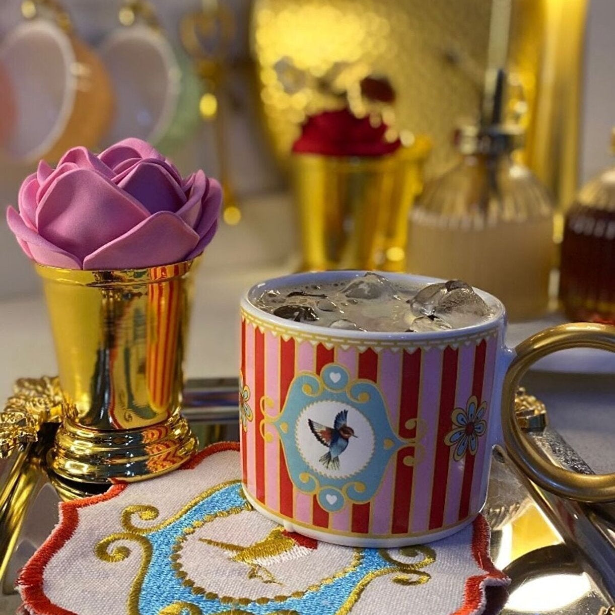 Luxury Piano Bird Mug 2 Piece Set