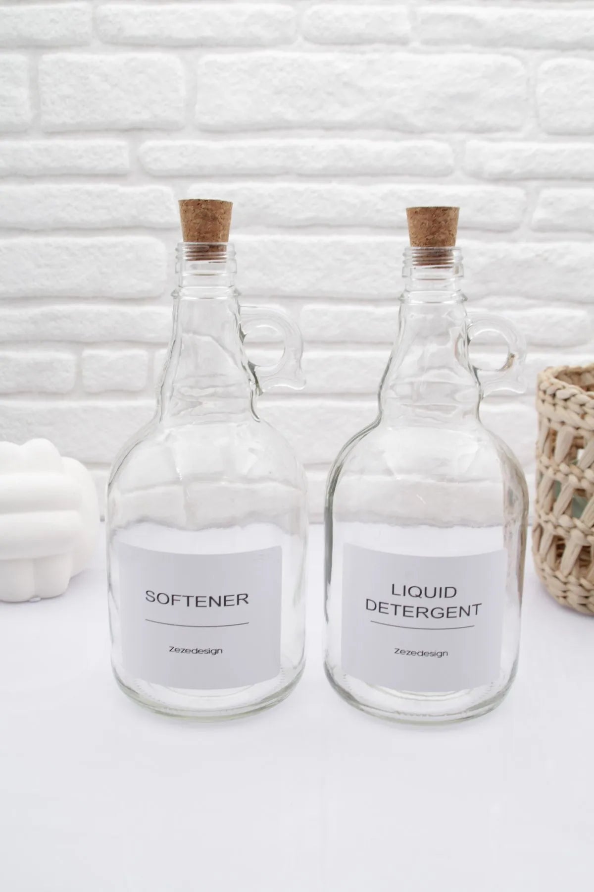 Wooden Lid 2 Piece Laundry Set